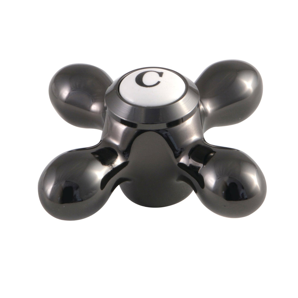 Water Onyx NSH3950AXC Cold Metal Cross Handle, Black Stainless Steel