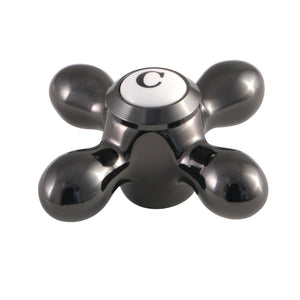 Water Onyx NSH3950AXC Cold Metal Cross Handle, Black Stainless Steel