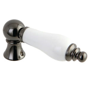 NTHPL Porcelain Lever Handle, Black Stainless Steel