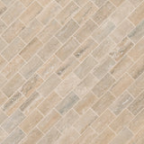 Veneto Sand 12"x12" Polished Porcelain Mesh-Mounted Mosaic Tile room shot angle view