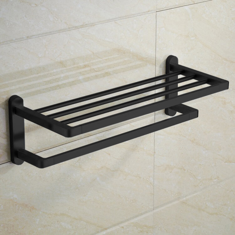 Matte Black Towel Rack