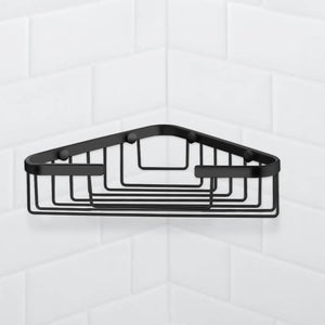 Matte Black Corner Shower Basket