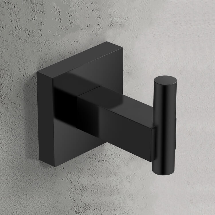 Bathroom Hook, Matte Black