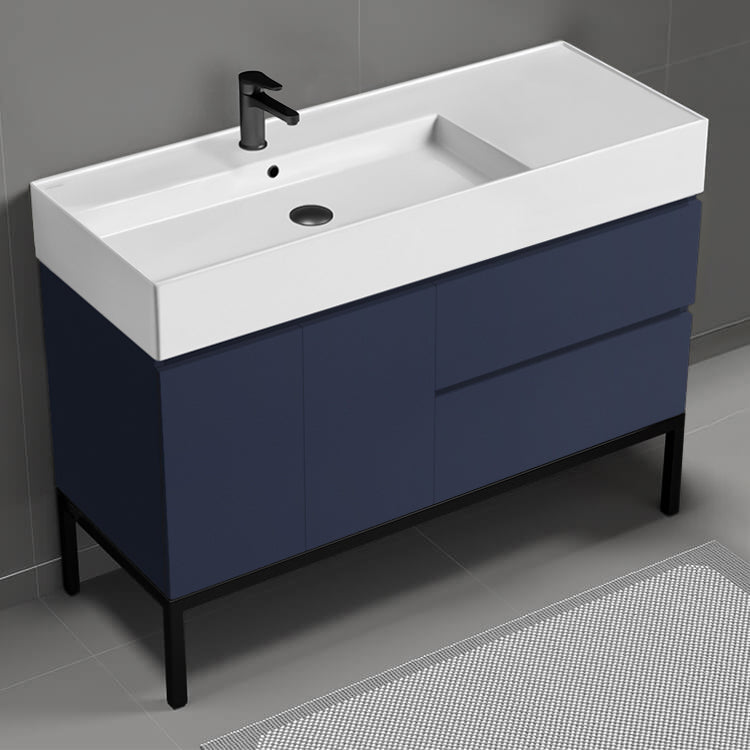 48" Bathroom Vanity, Free Standing, Night Blue