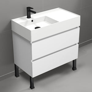 Free Standing Bathroom Vanity, 32", Modern, Glossy White