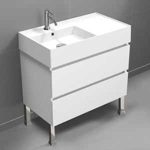 Free Standing Bathroom Vanity, 32", Modern, Glossy White