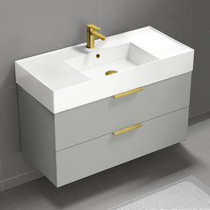 40" Bathroom Vanity, Wall Mounted, Grey Mist