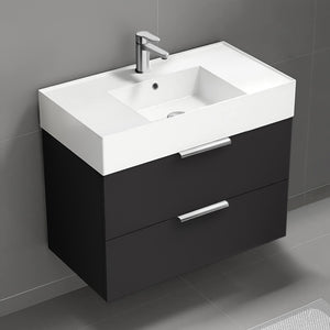 32" Bathroom Vanity, Black