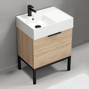 Modern Bathroom Vanity, Free Standing, 24"