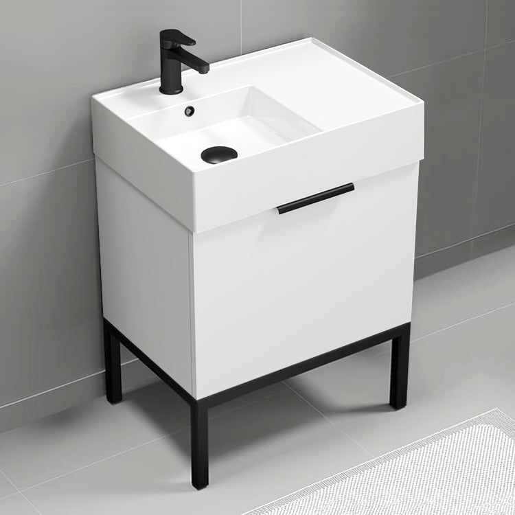 Small Bathroom Vanity, Floor Standing, 24"