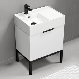 Small Bathroom Vanity, Floor Standing, 24"