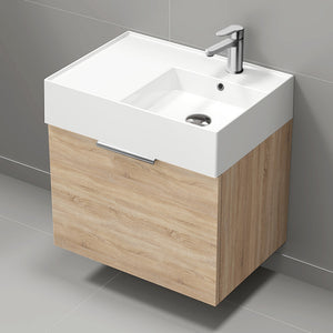 Modern Bathroom Vanity, Small, Floating, 24"