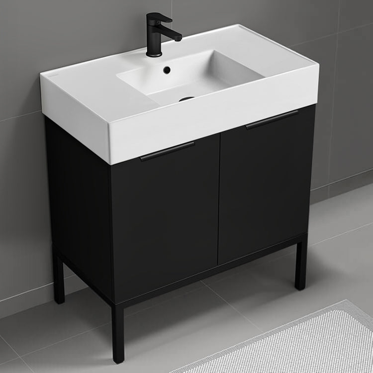 Bathroom Vanity, 32", Free Standing, Black