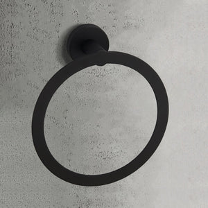 Modern Matte Black Towel Ring