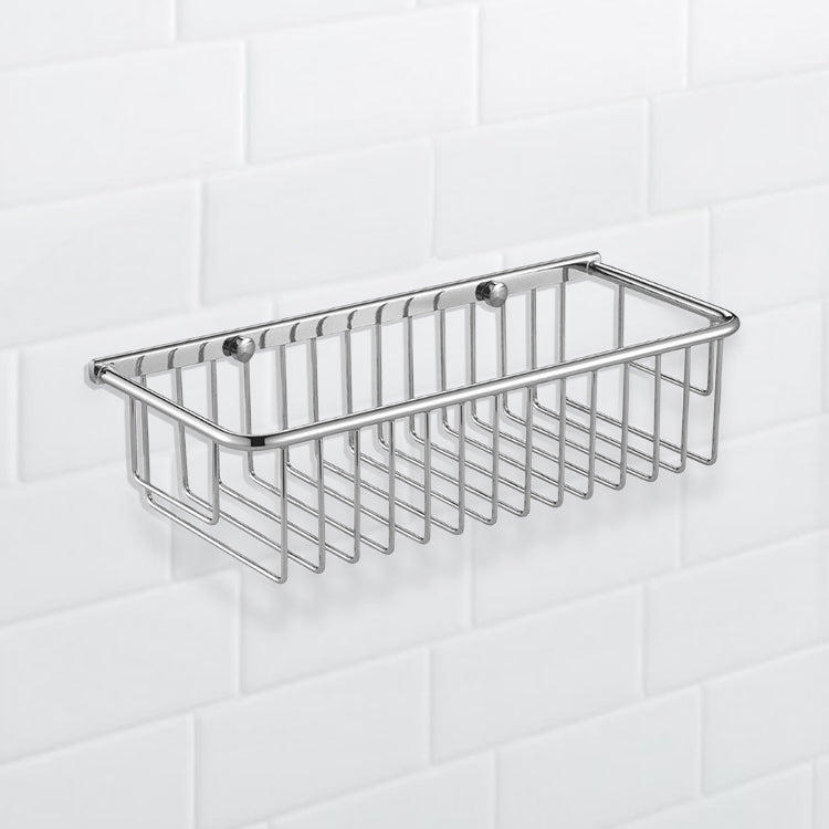 Wall Mounted Chrome Wire Shower Basket