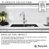 Nantucket Sinks 17" Single Bowl Undermount Granite Composite Bar-Prep Sink Truffle