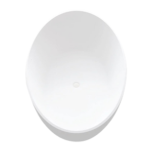 New England Home Goods 67″ Cape Neddick Solid Surface Freestanding Slipper Bathtub – Extra Wide, Matte White