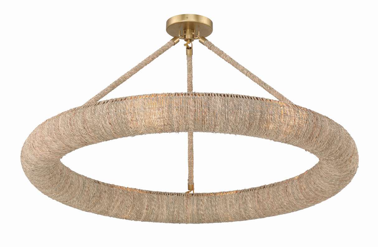 Oakley Integrated LED Soft Gold Semi Flush Mount OAK-7538-SG_CEILING