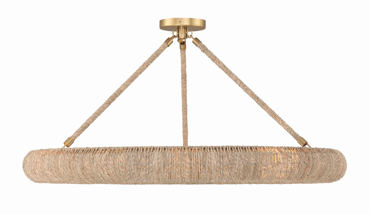 Oakley Integrated LED Soft Gold Semi Flush Mount OAK-7538-SG_CEILING
