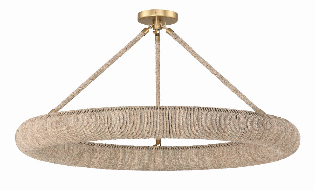 Oakley Integrated LED Soft Gold Semi Flush Mount OAK-7538-SG_CEILING