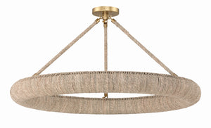 Oakley Integrated LED Soft Gold Semi Flush Mount OAK-7538-SG_CEILING