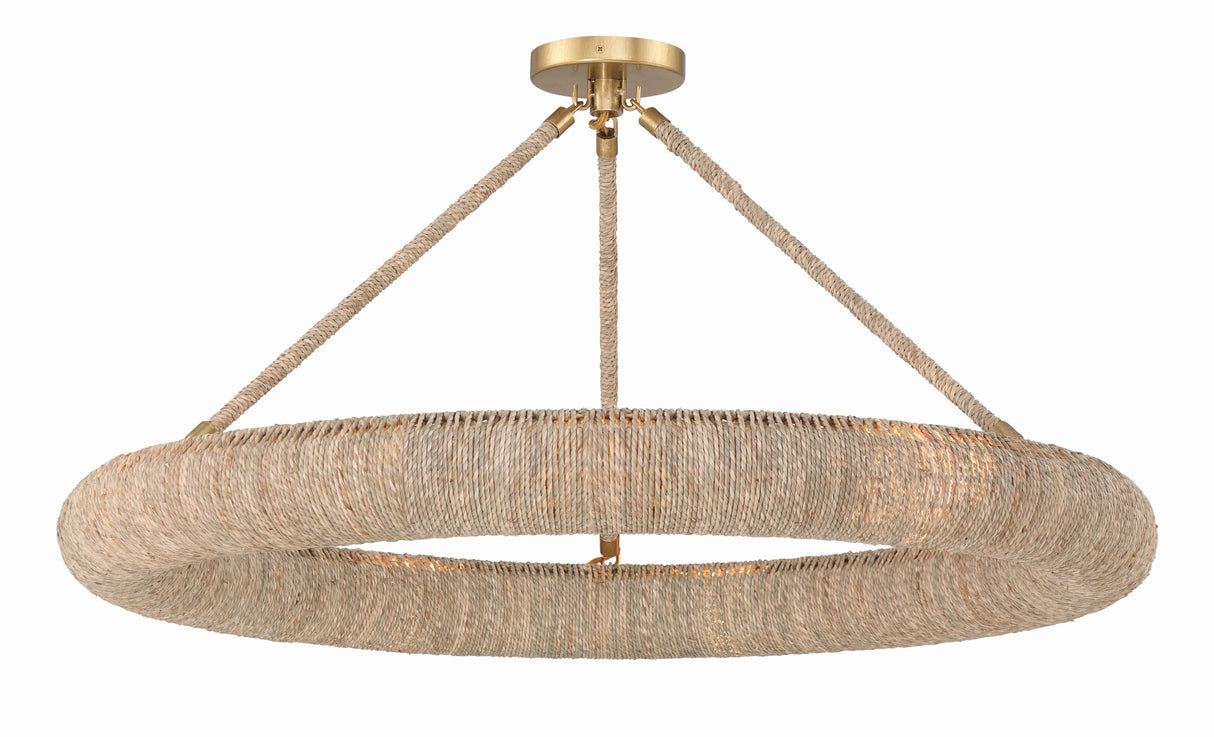 Oakley Integrated LED Soft Gold Semi Flush Mount OAK-7538-SG_CEILING