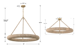 Oakley Integrated LED Soft Gold Semi Flush Mount OAK-7538-SG_CEILING
