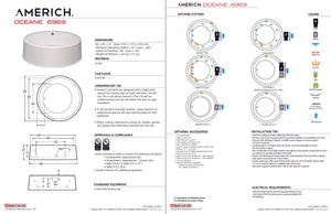 Americh OC6921TA5-WH Oceane 69 - Tub Only / Airbath 5 - White