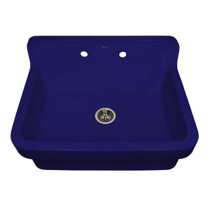Old Fashioned Country Fireclay Utility Sink with High Backsplash