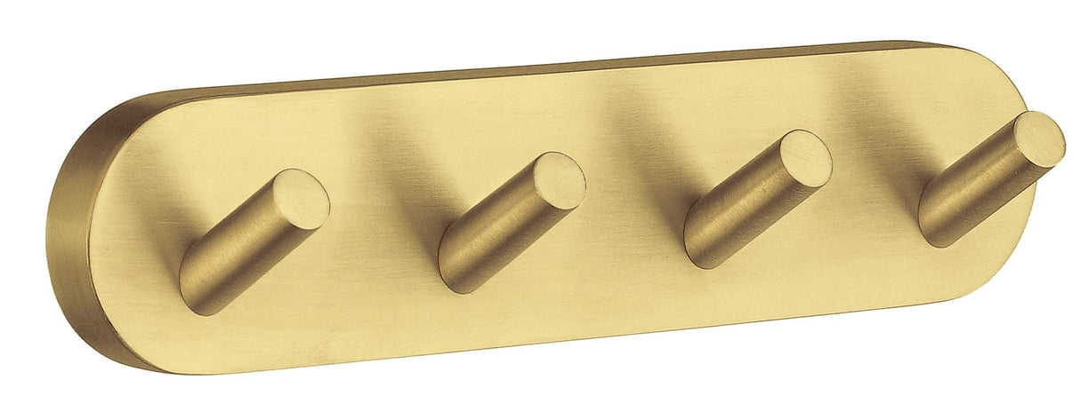 Smedbo Home Quadruple Hook in Brushed Brass