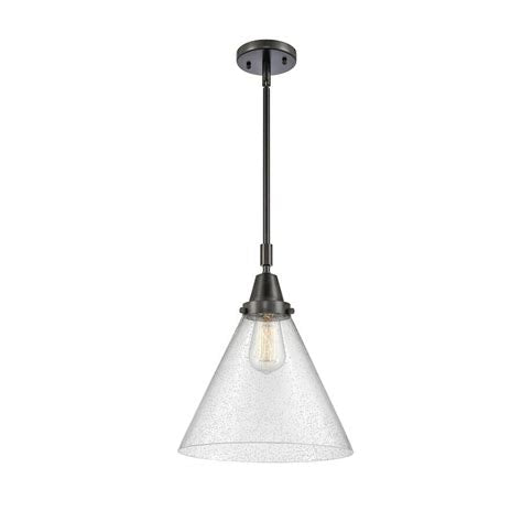 Innovations Lighting Franklin Restoration Large Cone 8" Sconce - Black Antique Brass / Seedy Glass (LED)