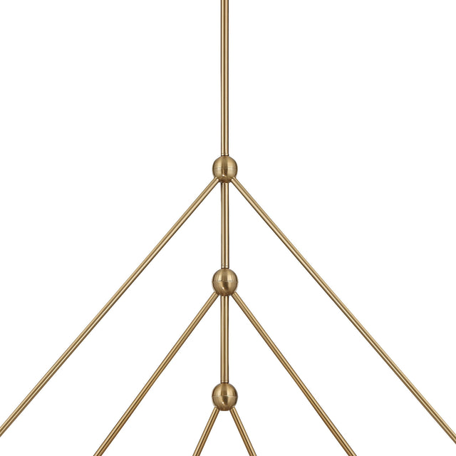 Omni 6 Light Aged Brass Chandelier OMN-3006-AG