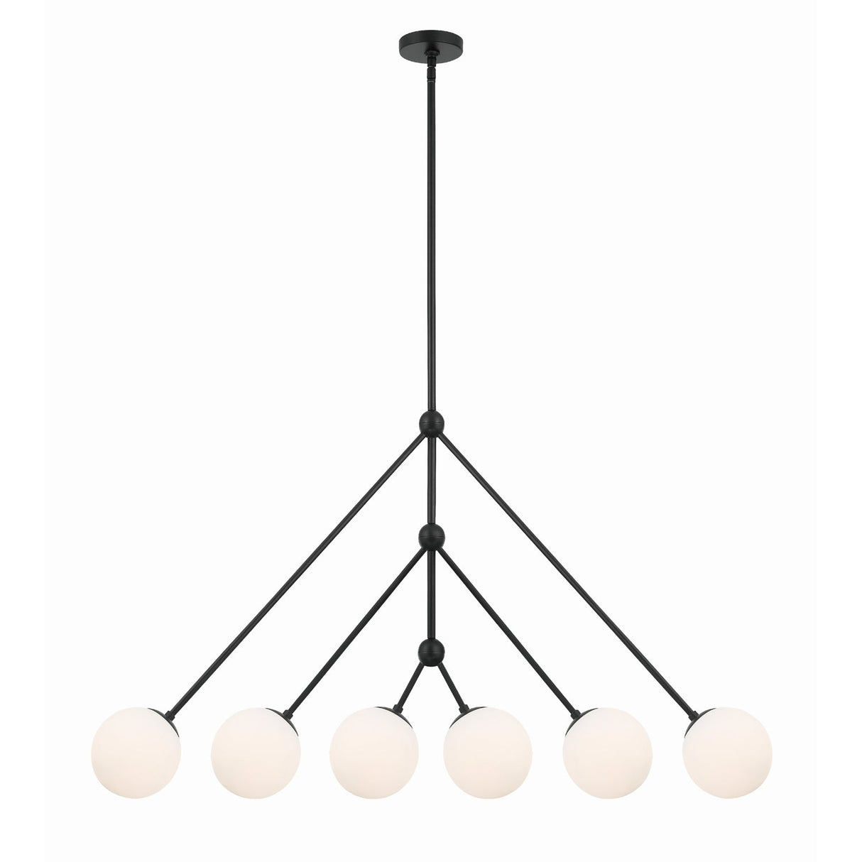 Omni 6 Light Matte Black Chandelier OMN-3006-MK