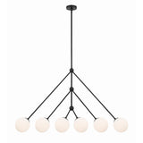 Omni 6 Light Matte Black Chandelier OMN-3006-MK
