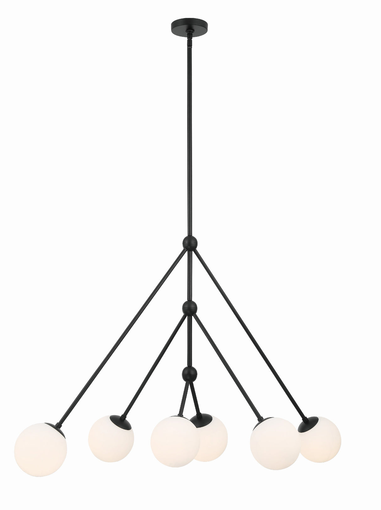 Omni 6 Light Aged Brass Chandelier OMN-3006-AG