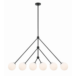 Omni 6 Light Aged Brass Chandelier OMN-3006-AG