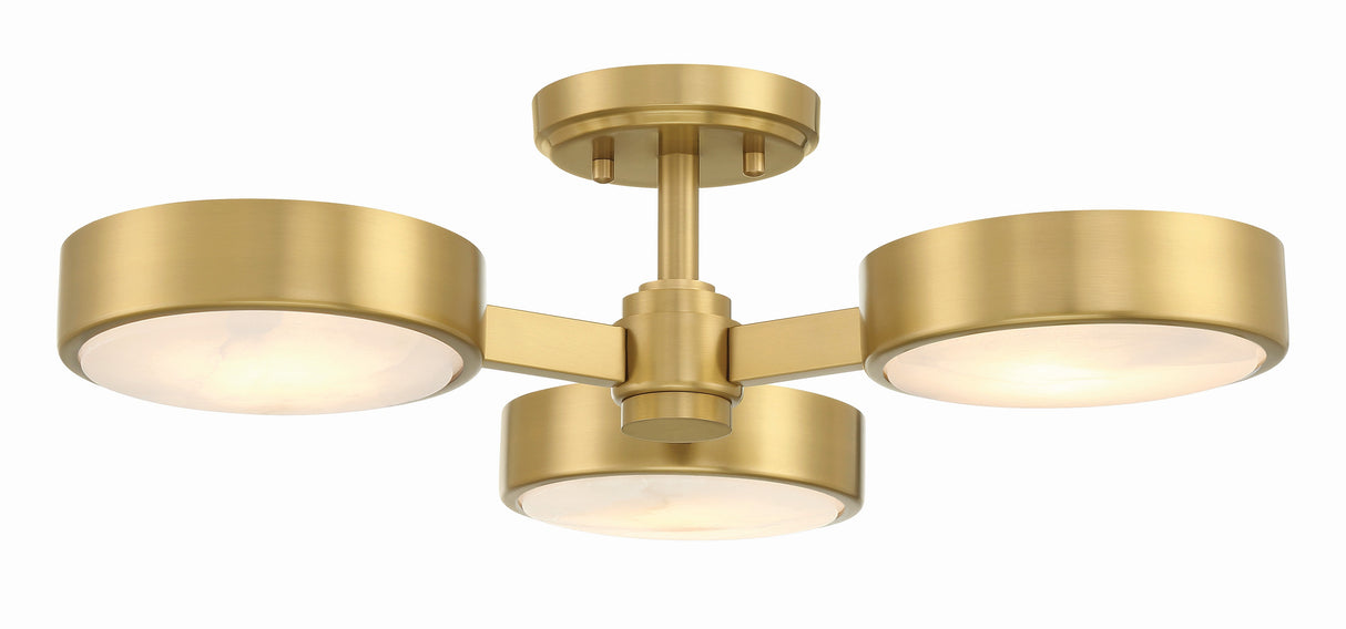 Orson 3 Light Modern Gold Semi Flush Mount ORS-733-MG-ST