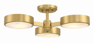 Orson 3 Light Modern Gold Semi Flush Mount ORS-733-MG-ST