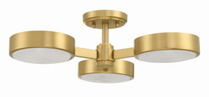 Orson 3 Light Modern Gold Semi Flush Mount ORS-733-MG