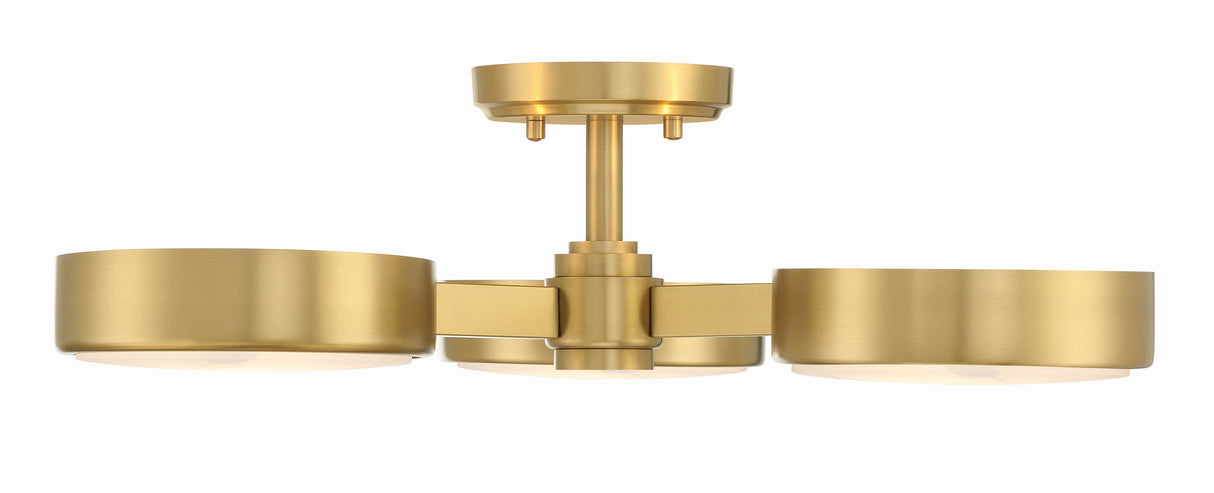 Orson 3 Light Modern Gold Semi Flush Mount ORS-733-MG