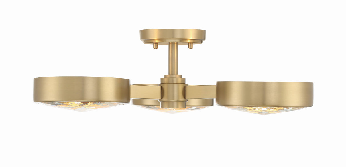 Orson 3 Light Modern Gold Semi Flush Mount ORS-733-MG