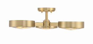 Orson 3 Light Modern Gold Semi Flush Mount ORS-733-MG