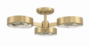 Orson 3 Light Modern Gold Semi Flush Mount ORS-733-MG