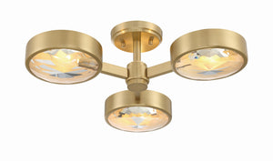 Orson 3 Light Modern Gold Semi Flush Mount ORS-733-MG