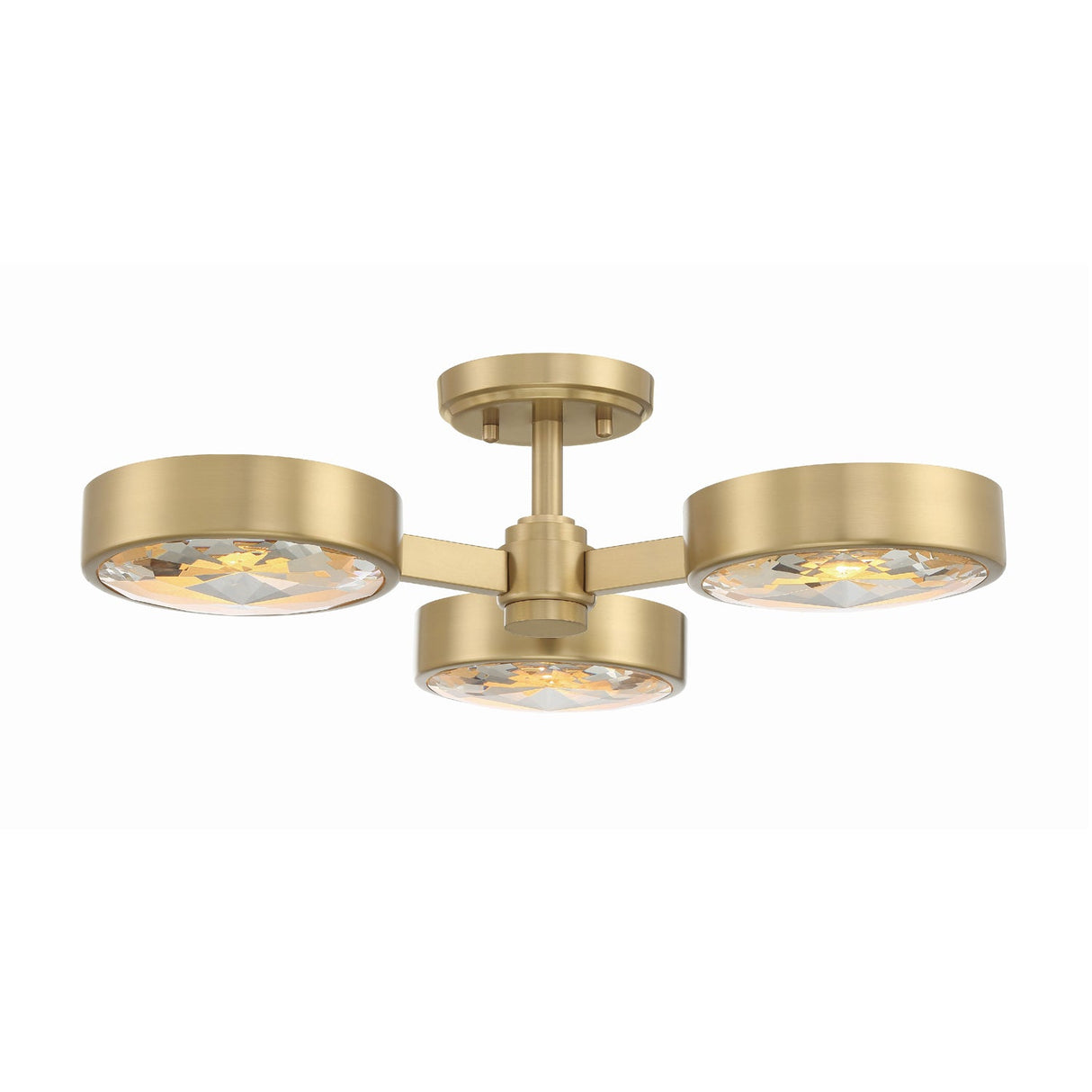 Orson 3 Light Modern Gold Semi Flush Mount ORS-733-MG