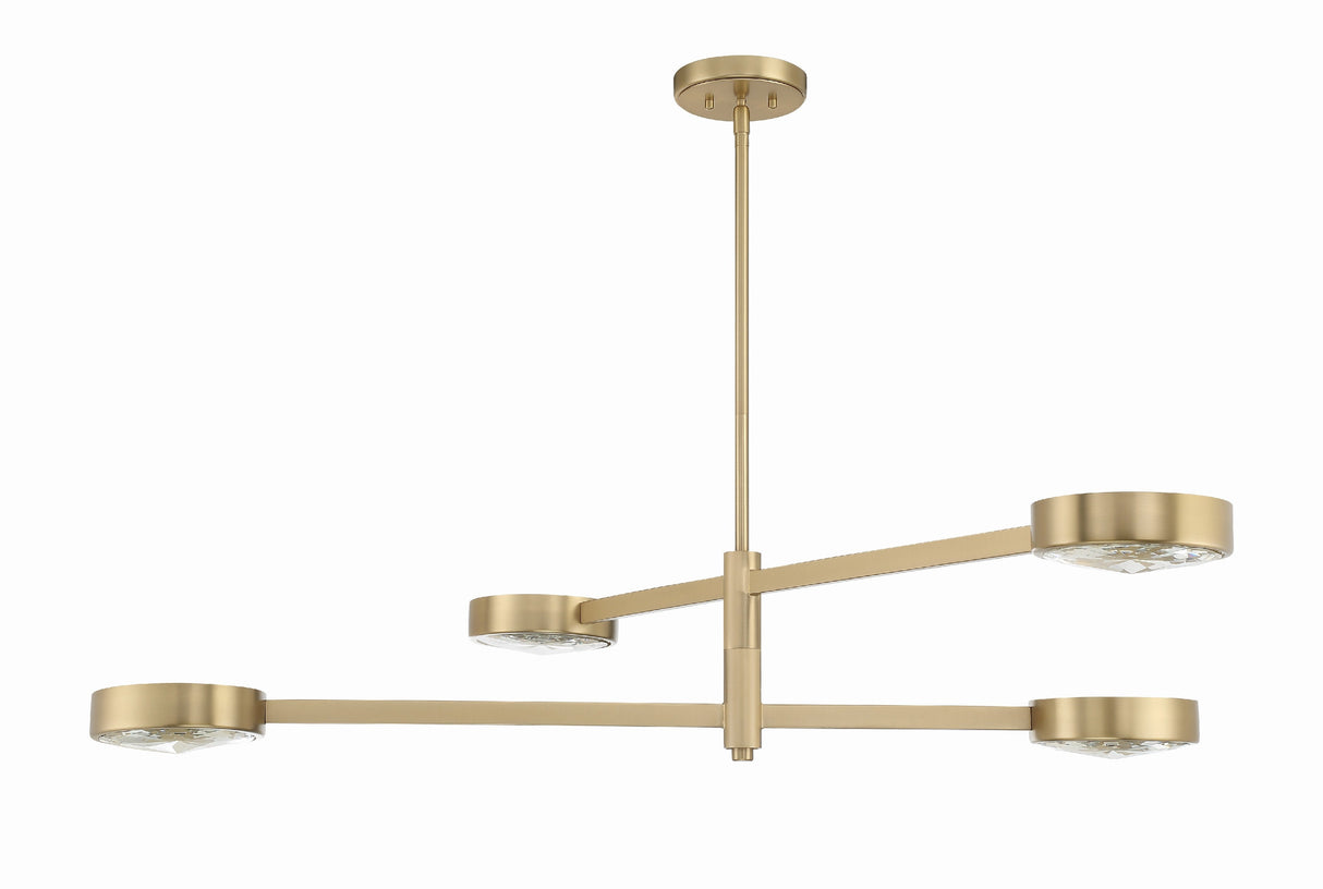 Orson 4 Light Modern Gold Chandelier ORS-734-MG