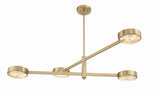 Orson 4 Light Modern Gold Chandelier ORS-734-MG