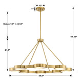 Orson 8 Light Modern Gold Chandelier ORS-738-MG