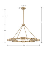 Orson 8 Light Modern Gold Chandelier ORS-738-MG