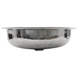 Nantucket Sinks OVS 17.75 Inch x 13.75 Inch Hand Hammered Stainless Steel Oval Undermount Bathroom Sink